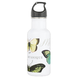 modern vintage butterflies 532 ml water bottle