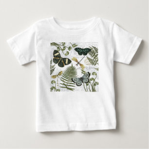 modern vintage butterflies and dragonflies baby T-Shirt