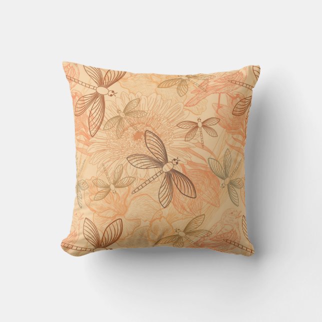modern vintage butterflies cushion (Front)