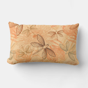 modern vintage butterflies lumbar cushion