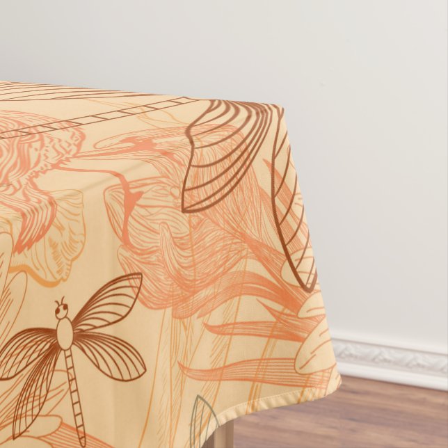modern vintage butterflies tablecloth (In Situ)