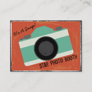 Modern Vintage Camera Photo Booth Photography Business Card