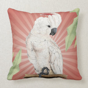 modern vintage cockatoo cushion