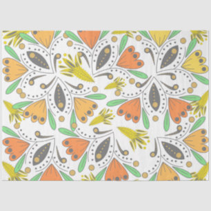 Modern vintage colourful floral for her flowers tissue paper
