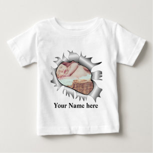 Modern Vintage Custom photo in a hole Baby T-Shirt