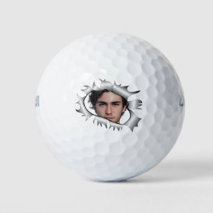 Modern Vintage Custom photo in a hole Golf Balls
