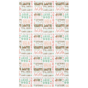 Modern Vintage Easter typography word collage Tablecloth