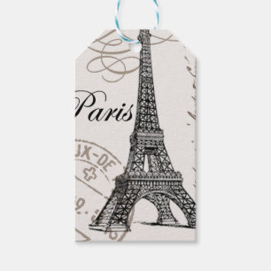 modern vintage Eiffel Tower Gift Tags