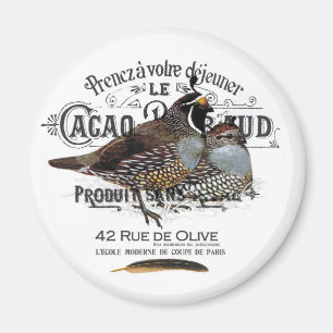 modern vintage fall quail magnet