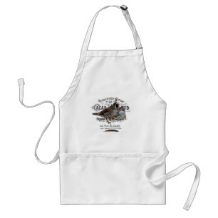 modern vintage fall quail standard apron