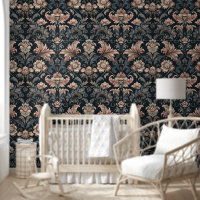 Modern Vintage Floral Baroque Damask Gothic