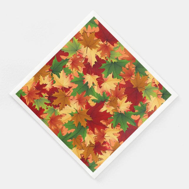 Modern Vintage Floral Paper Dinner Napkins (Corner)