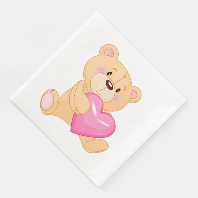 Modern Vintage Floral Paper Dinner Napkins (Corner)