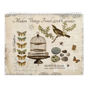 Modern Vintage French 2023 Calendar