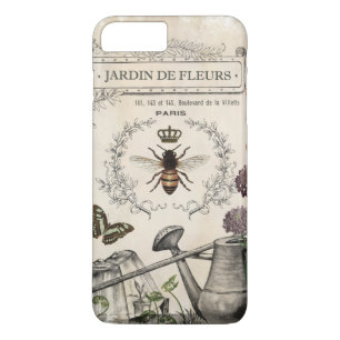 Modern Vintage French Bee garden iPhone 8 Plus/7 Plus Case