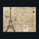 Modern Vintage French collage Eiffel Tower  Postcard<br><div class="desc">postcard</div>