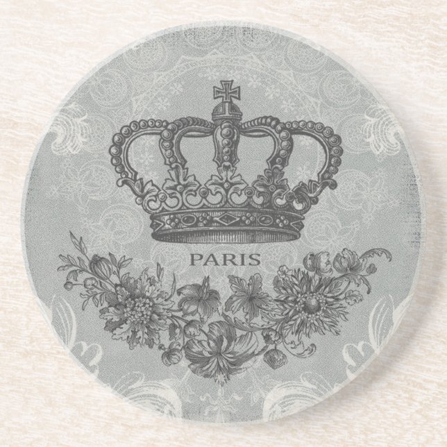 modern vintage french crown coaster (Front)