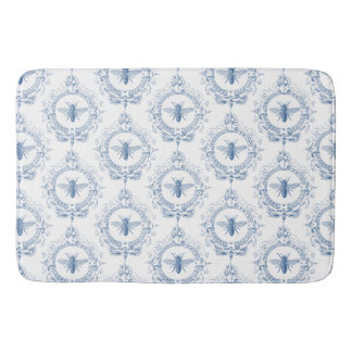 modern vintage french farmhouse bee bath mat