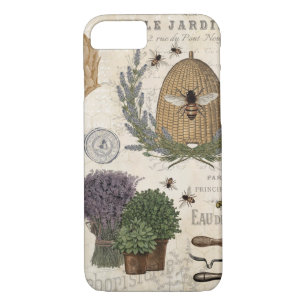 Modern vintage french farmhouse bee iPhone 8/7 case