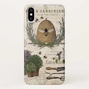 Modern Vintage French Farmhouse Bee Case-Mate iPhone Case