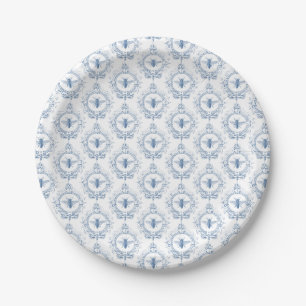 modern vintage french farmhouse bee paper plate
