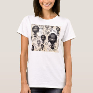 modern vintage French hot air balloons T-Shirt