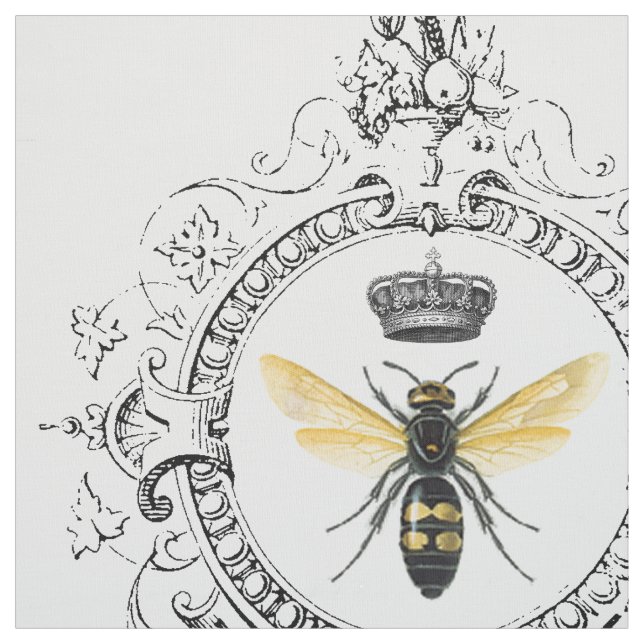 MODERN VINTAGE french queen bee Fabric (Swatch)