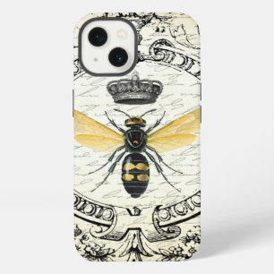 Modern vintage french queen bee iPhone case