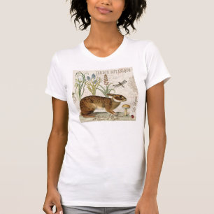 modern vintage french rabbit in the garden T-Shirt
