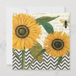 modern vintage french sunflower