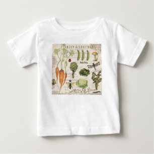 modern vintage french vegetable garden baby T-Shirt
