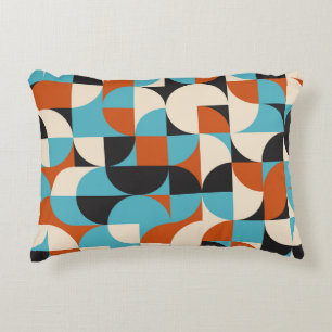 Modern Vintage: Geometric Retro Shapes. Decorative Cushion