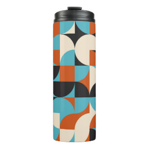 Modern Vintage: Geometric Retro Shapes. Thermal Tumbler