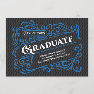 Modern Vintage Graduation Photo College School Invitation