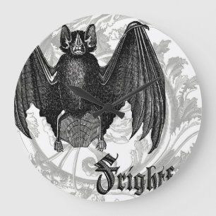 modern vintage Halloween Bat Large Clock