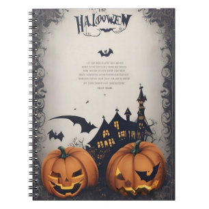 modern vintage halloween notebook
