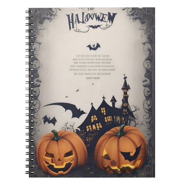 modern vintage halloween notebook (Front)