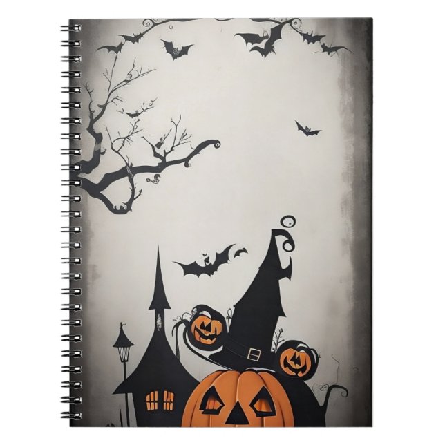 modern vintage halloween notebook (Front)