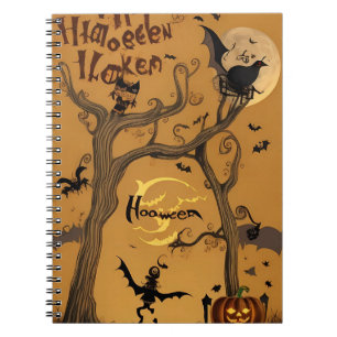 modern vintage halloween notebook