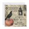 modern vintage halloween pumpkin and crow
