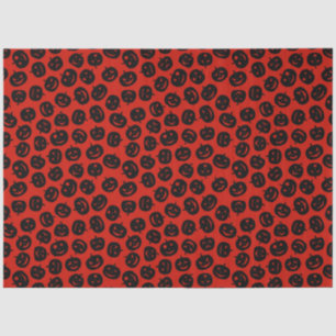 Modern Vintage Halloween Red Pumpkin Tissue Paper