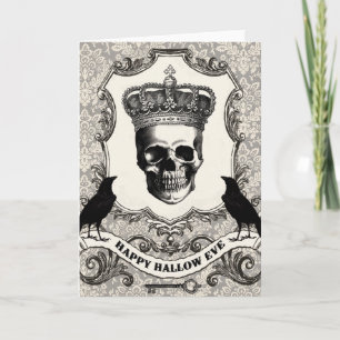 Modern Vintage Halloween skull Card