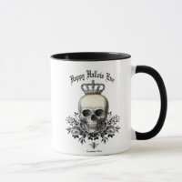 Modern Vintage Halloween skull with crown