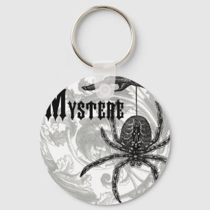 modern vintage halloween tarantula key ring