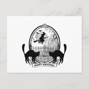 modern vintage Halloween witch Postcard