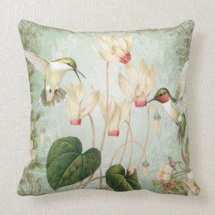 Modern Vintage Hummingbird pillow