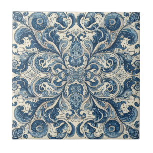 Modern vintage Italian floral pattern#10 Ceramic Tile