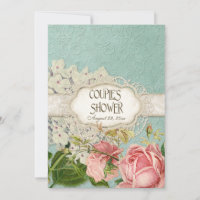 Modern Vintage Lace Tea Stained Hydrangea n Roses