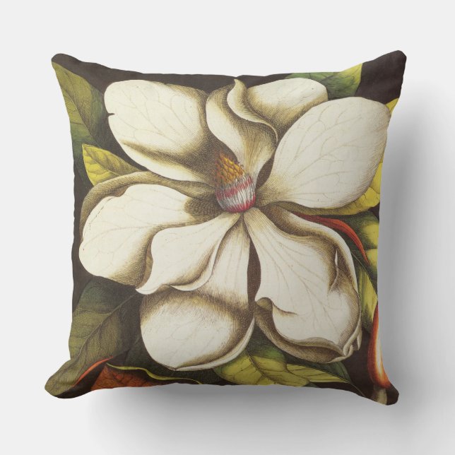modern vintage magnolia cushion (Front)