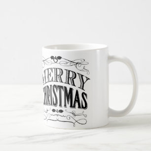 modern vintage Merry Christmas Coffee Mug